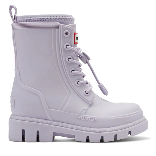 Little Kids Stamp Lace-Up Waterproof Ankle Boots